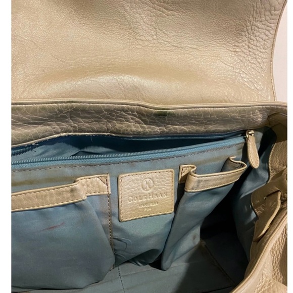 Cole haan Taupe pebbled Leather satchel Bag - Picture 10 of 11